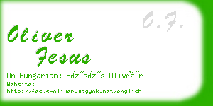 oliver fesus business card